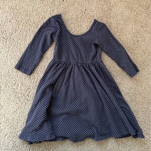 Stylish Navy Polka Dot Kids Dress